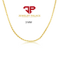10K Yellow Gold 1mm-4mm Laser Diamond Cut Rope Chain Necklace Men Women 16"- 30"