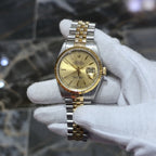 Rolex Datejust 36 16233 Champagne Dial Vintage Two Tone Jubilee Gold Steel