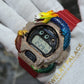 Casio G-Shock (RED) 6900 Iced Out Diamond Watch 5 CTW