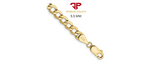 10K Yellow Gold Solid 2mm-6.5mm Curb Cuban Chain Link Necklace Bracelet 7"- 26"