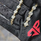 10K Yellow Gold Diamond Baguette Halo Link Bracelet 1.70ctw 7" 6mm Box Clasp