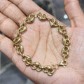 10K Yellow Gold Puff Heart Link Bracelet 8” – Classic Polished Heart Chain