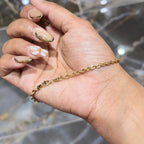 10K Yellow Gold Rope Bracelet 8.5" 3mm 1.94g Real Gold Diamond Cut Twist Link