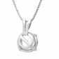 1.00 E VVS1 ROUND CUT LAB-CREATED DIAMOND SOLITAIRE PENDANT 14k WG AND YG
