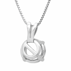 1.00 E VVS1 ROUND CUT LAB-CREATED DIAMOND SOLITAIRE PENDANT 14k WG AND YG