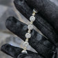 10K Yellow Gold Diamond Baguette Halo Link Bracelet 1.70ctw 7" 6mm Box Clasp