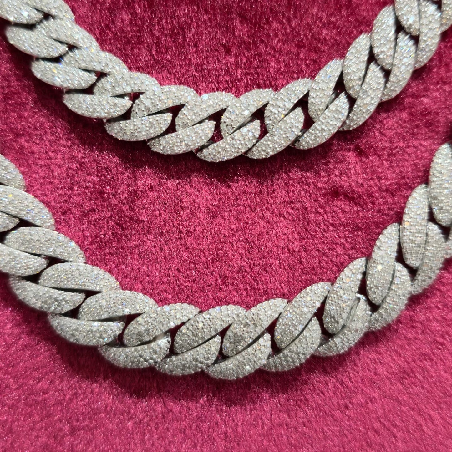 Natural Diamond Miami Cuban Chain 10MM 12MM 17.78-22.20CT 925 Silver