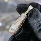10KT Gold Diamond Barber Trimmer Pendant 0.50ctw Stylist Charm 1.5 Inch