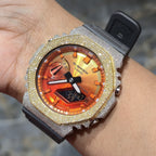 Casio G-Shock S2100  Iced Out Natural Diamond Watch 5CT | Inferno Dial