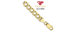 10K Yellow Gold Solid 2mm-6.5mm Curb Cuban Chain Link Necklace Bracelet 7"- 26"