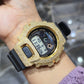 Casio G-Shock 6900 Yellow Iced Out Natural Diamond Watch 5CT