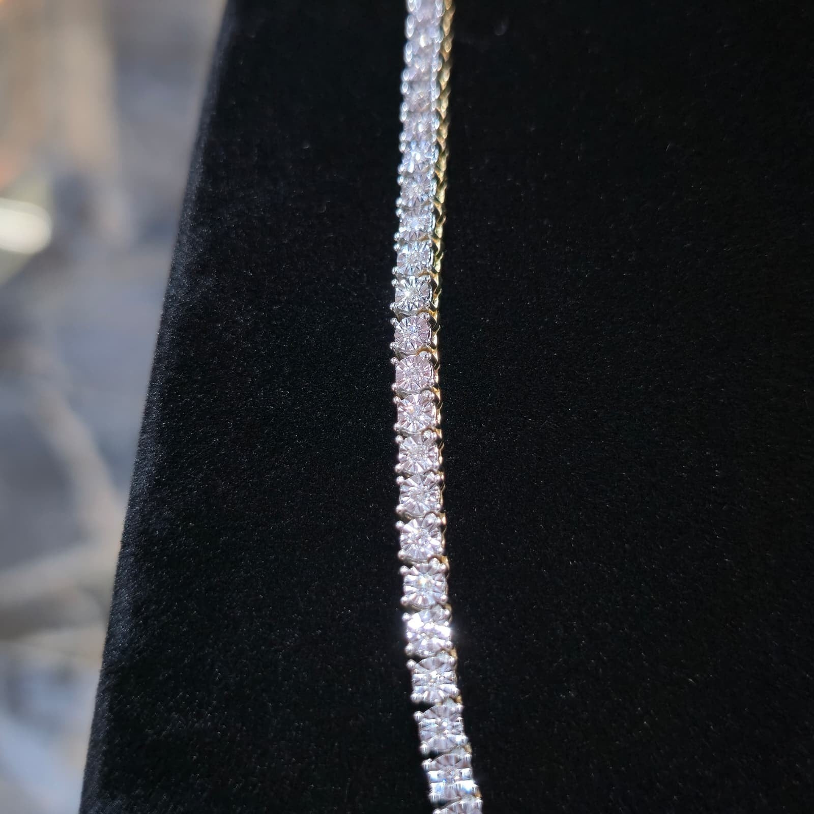10K Yellow Gold Diamond Tennis Chain 1.87ctw GH SI 22" 33.9g Jewelry Palace