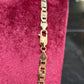 14K Solid Gold Tri Color Valentino Chain Necklace 22 inch 5mm Women