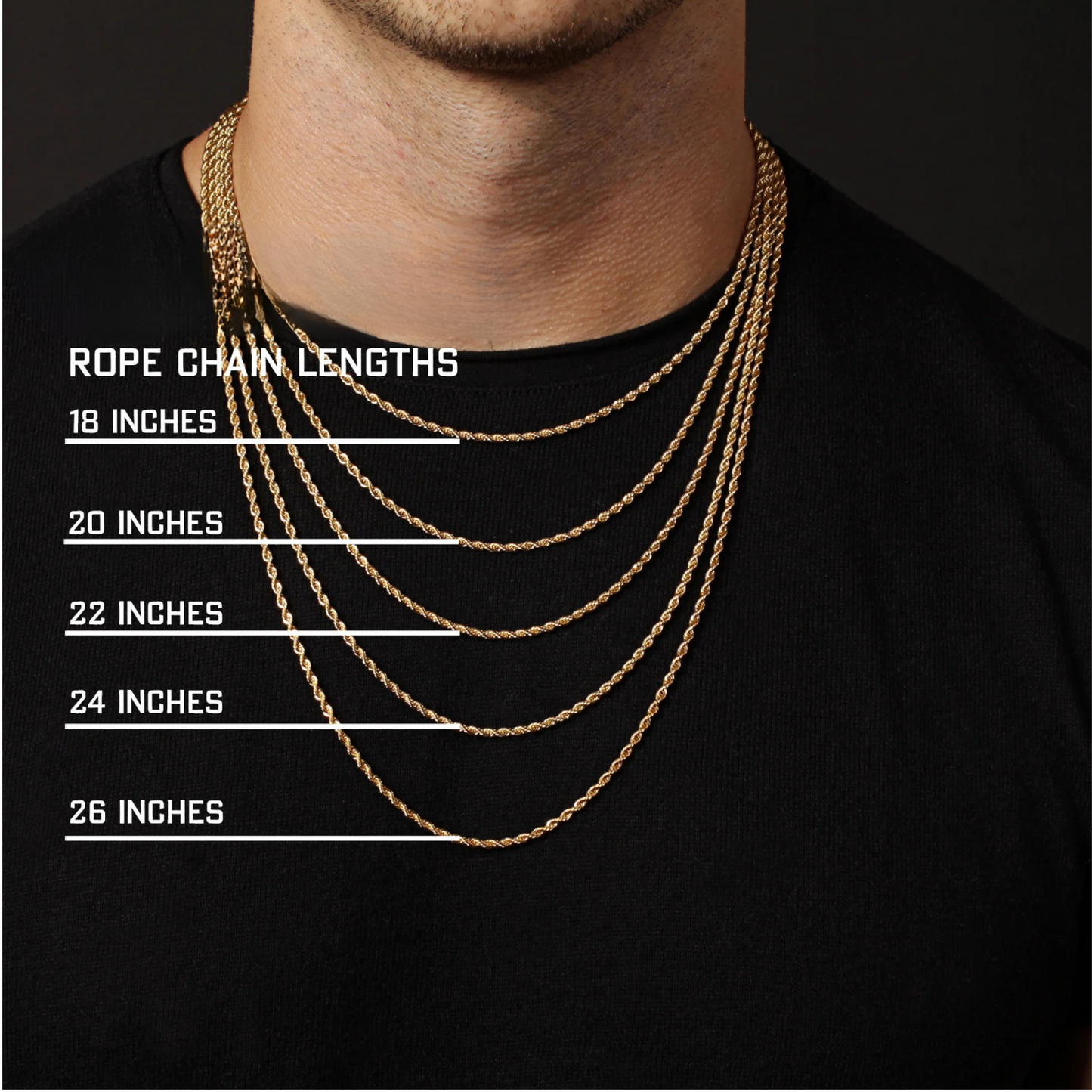 10K Yellow Gold 1mm-4mm Laser Diamond Cut Rope Chain Necklace Men Women 16"- 30"