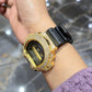 Casio G-Shock 6900 Yellow Iced Out Natural Diamond Watch 5CT