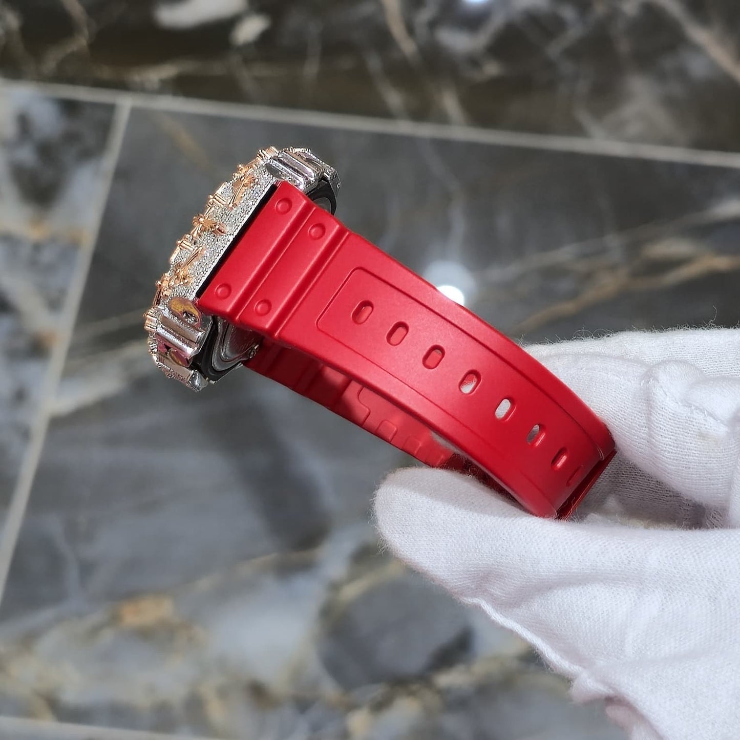 Diamond G-SHOCK GA2100 Watch Cross Bezel | 5.00 CTW Natural Diamonds