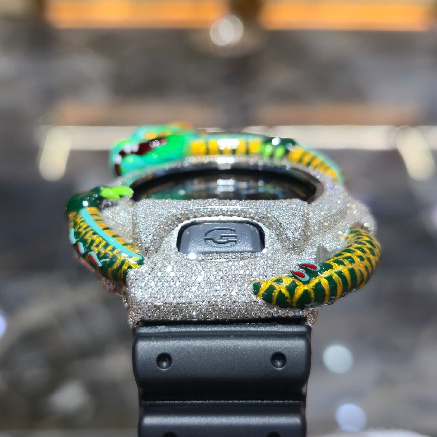 Casio G-Shock (Black) 6900 Iced Out Diamond Watch 5 CTW