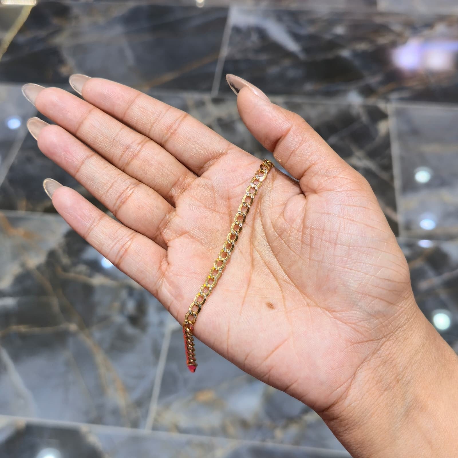 10K Yellow Gold Diamond Cut Cuban Link Bracelet 8" 4mm 3.14g Lobster Clasp Real