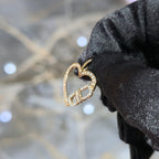 10K Gold Diamond Heart Pendant 0.10ctw Elegant Everyday Jewelry Gift 1 Inch