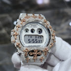 Authentic Diamond G-SHOCK DW6900TR Watch Cross Bezel | 5.00 CTW Natural Diamonds