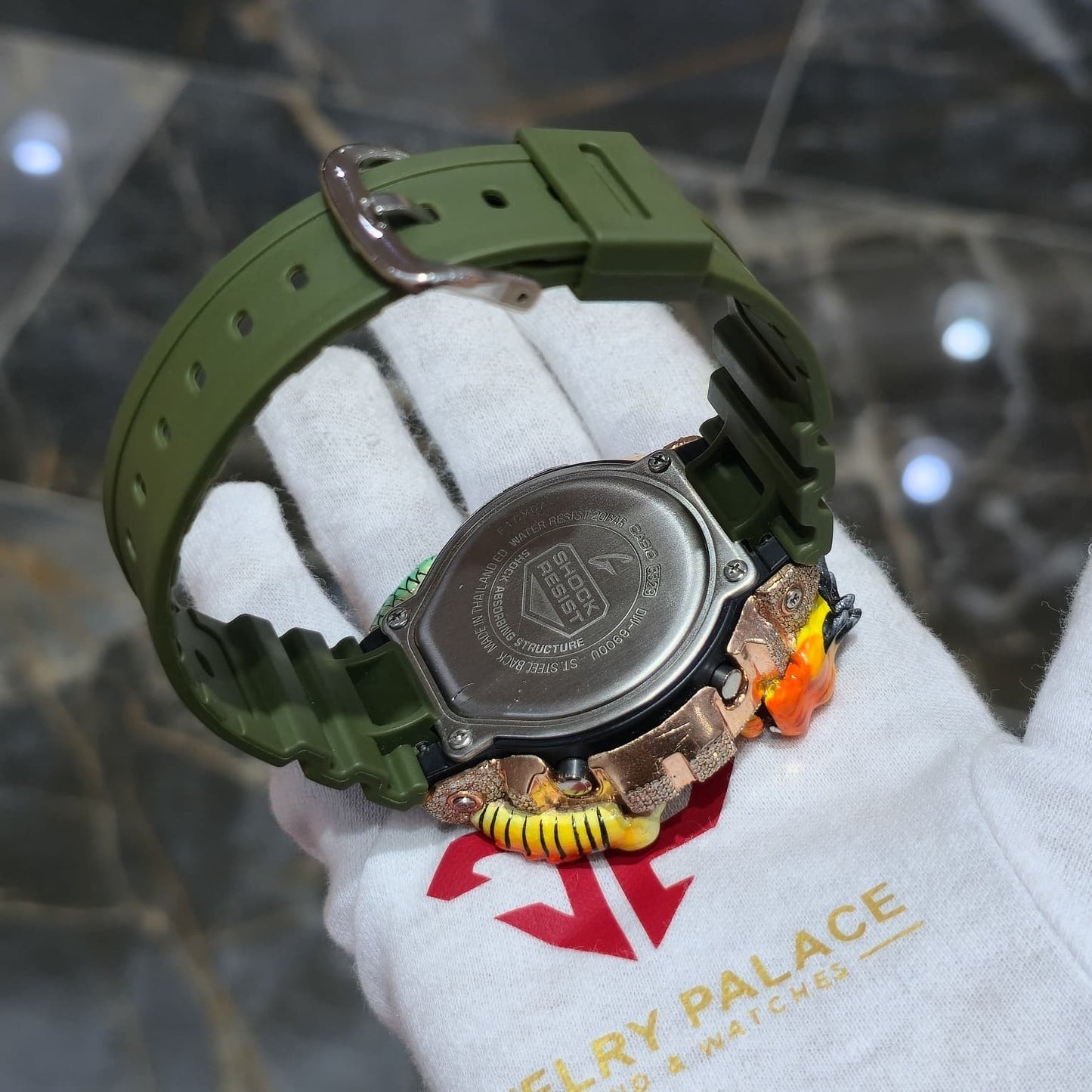 Casio G-Shock Dragon (Green) 6900 Iced Out Diamond Watch 5CTW
