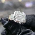 10K Yellow Gold Diamond Baguette Band Ring Men 1.50 ctw Channel Set