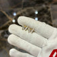 0.12CTW Natural Diamond 10K Gold Yellow White Butterfly Stud Earrings 9mm