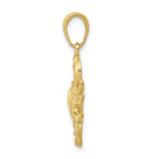 10KT Yellow Gold Scorpion Charm Pendant Solid Gold Zodiac Scorpio