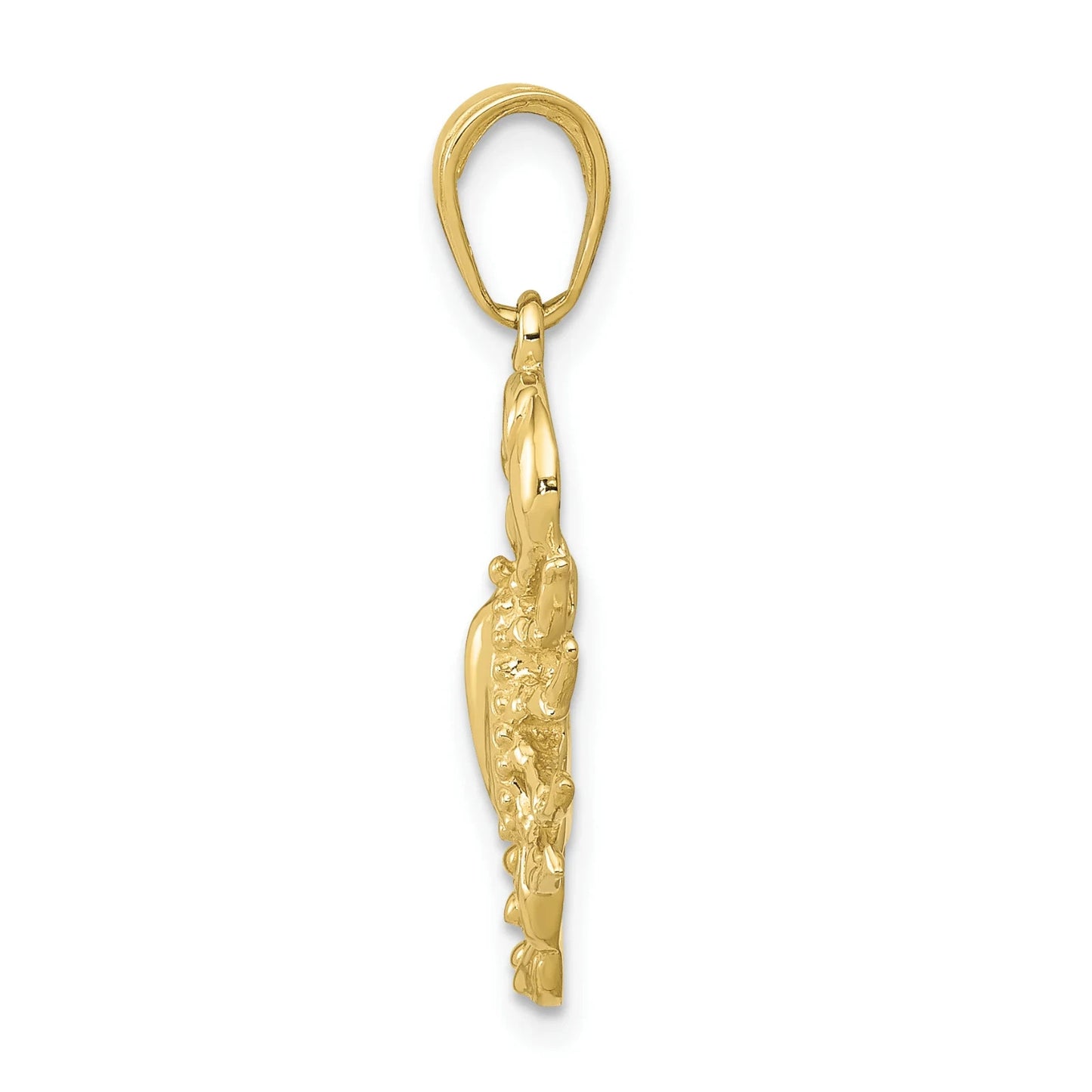 10KT Yellow Gold Scorpion Charm Pendant Solid Gold Zodiac Scorpio