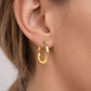 14K Yellow Gold Polished Tube Hoop Earrings 15mm Lightweight 2mm Thick