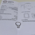 14K Gold 4.34ctw Lab Grown Diamond Radiant Ring E VS1 4.25ct Center Solitaire