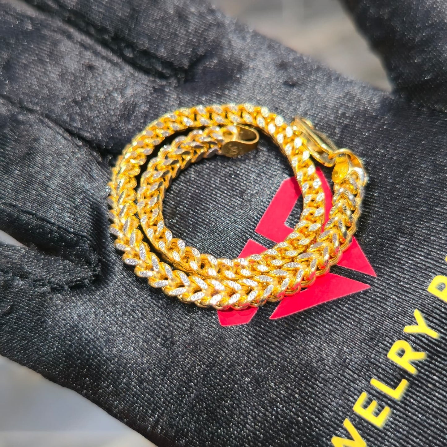 10KT Gold Chain 3.8mm Franco Womens Bracelet 6.7 Grams 8 inches Jewelry Palace