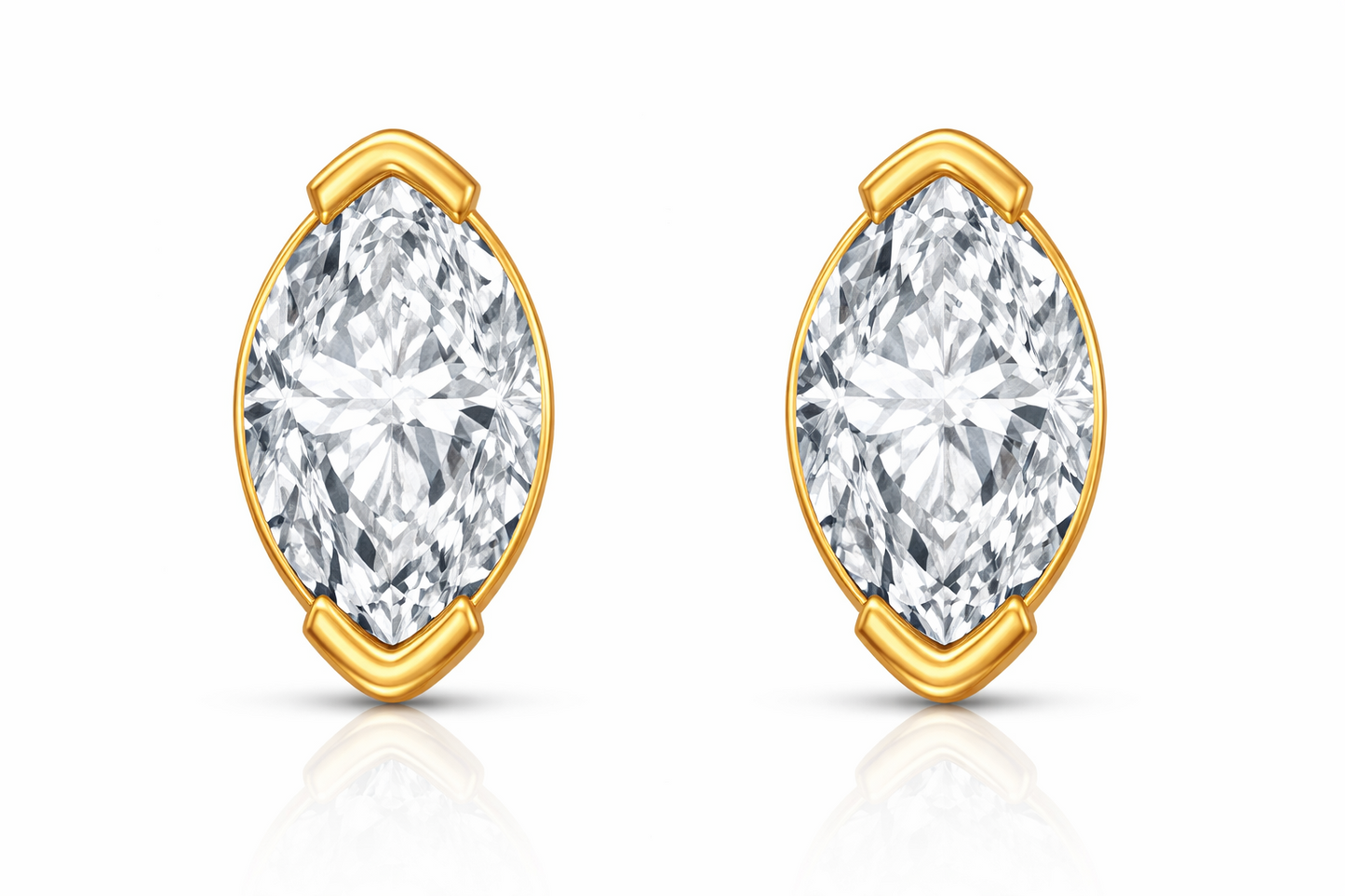 1.00 CTW Diamond Stud Earrings in 14K Gold | Aura Collection by Jewelry Palace