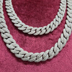 Natural Diamond Miami Cuban Chain 10MM 12MM 17.78-22.20CT 925 Silver