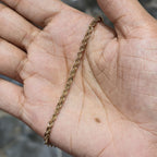 10K Yellow Gold Rope Bracelet 8.5" 3mm 1.94g Real Gold Diamond Cut Twist Link