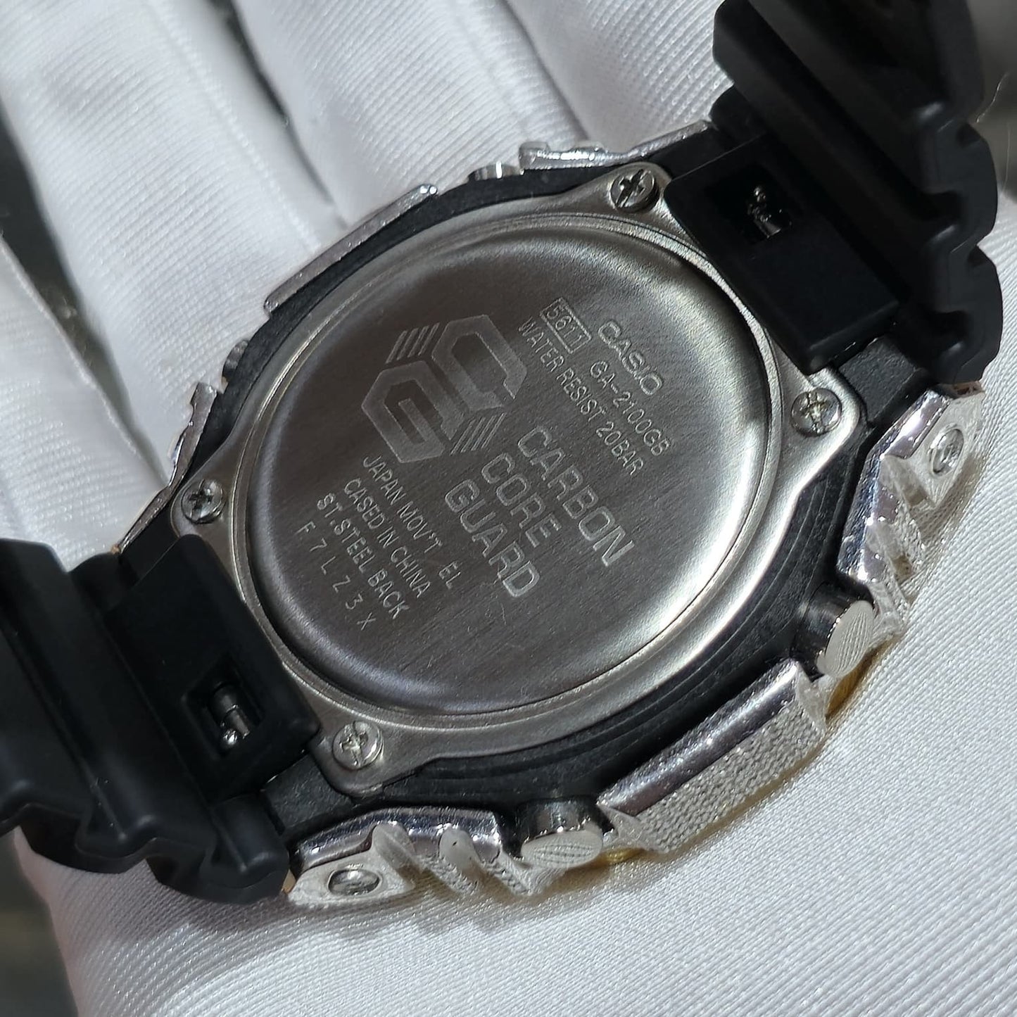 Casio G-Shock S2100  Iced Out Natural Diamond Watch 5CT | Gold Dial