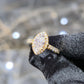 10KT Gold Lab Grown Diamond Marquise Ring 1.40ct Center 2.63ctw Total