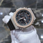 Casio G-Shock S2100  Iced Out Natural Diamond Watch 5CT | Black+ Rose MarkerDial