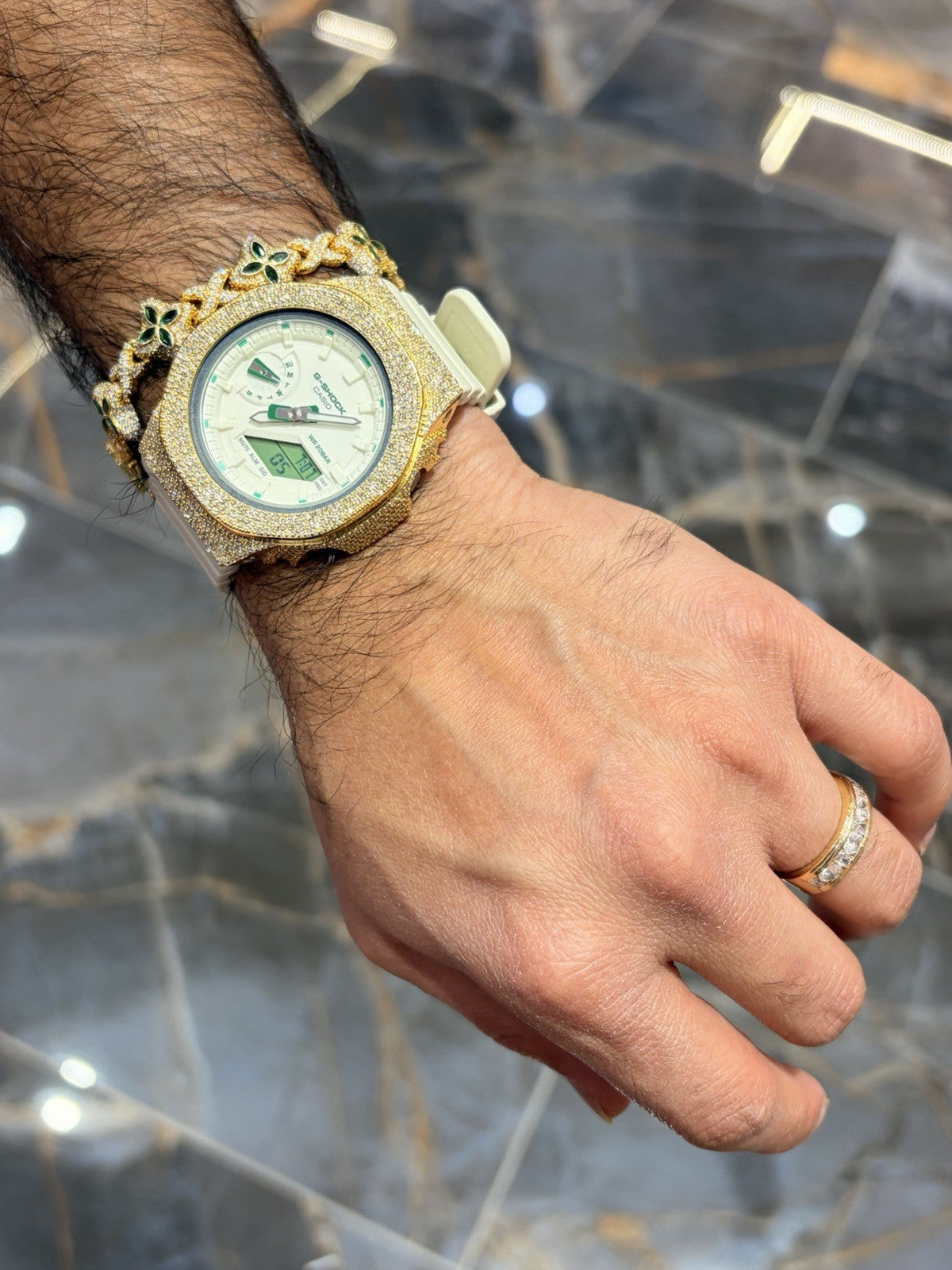Casio G-Shock S2100  Iced Out Natural Diamond Watch 5CT