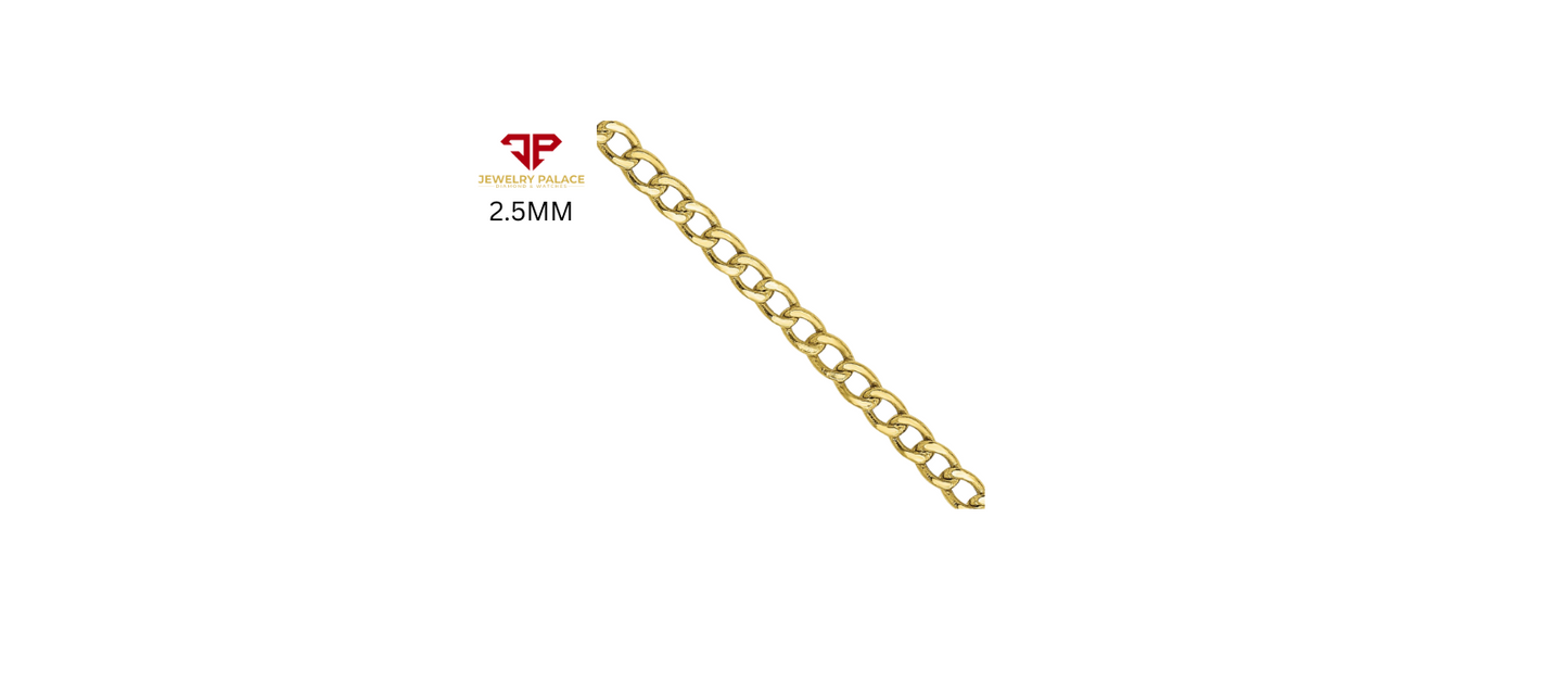 10K Yellow Gold Solid 2mm-6.5mm Curb Cuban Chain Link Necklace Bracelet 7"- 26"