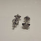 1/20 Ct Round Natural Diamond Star Stud Earrings in 10K Solid White Gold 5MM