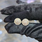 Diamond Earring Studs 10KT Gold 0.62 CTW Natural Baguette Round