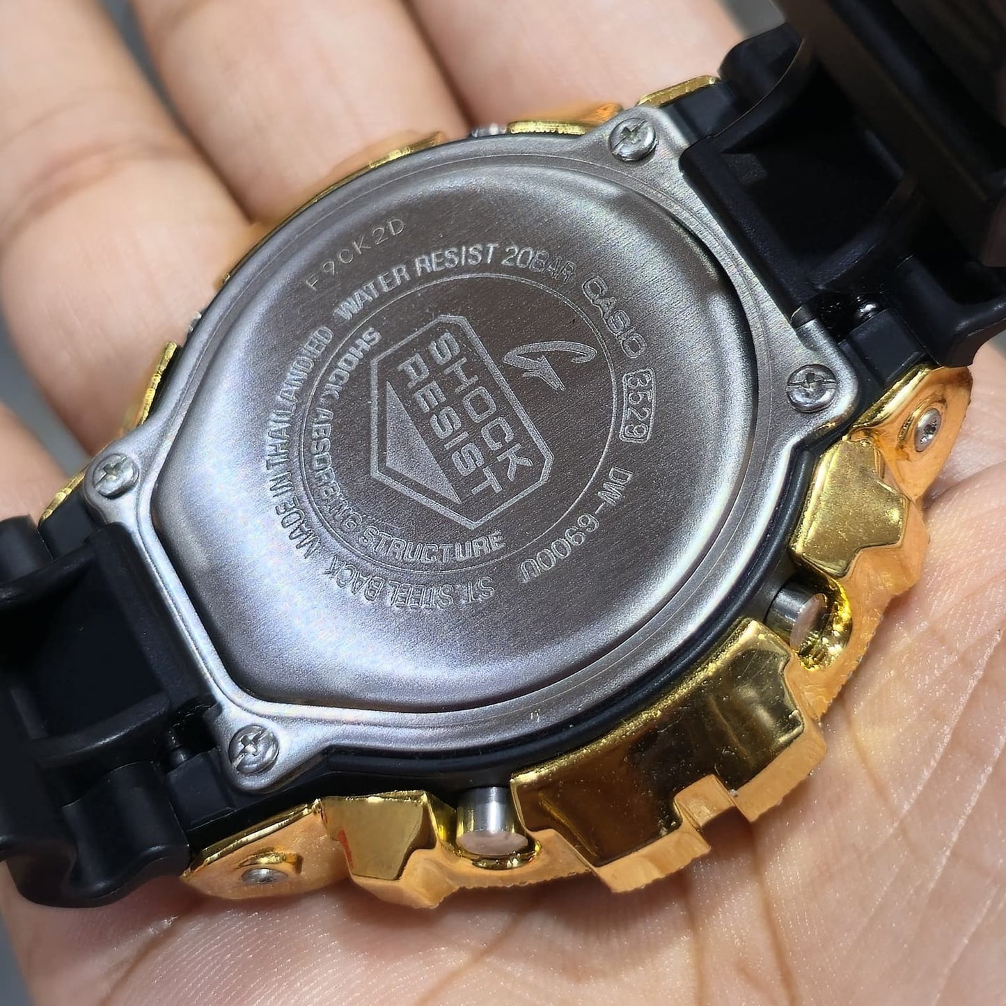 Casio G-Shock 6900 Yellow Iced Out Natural Diamond Watch 5CT