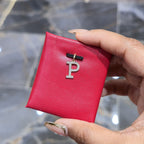 DEAL!!! 0.11CTW Natural Diamond "P" Letter Pendant 10K Yellow Gold Initial Charm