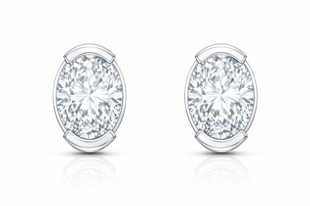 1.00 CTW Diamond Stud Earrings in 14K Gold | Aura Collection by Jewelry Palace