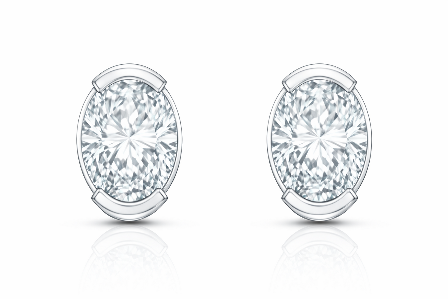 1.00 CTW Diamond Stud Earrings in 14K Gold | Aura Collection by Jewelry Palace