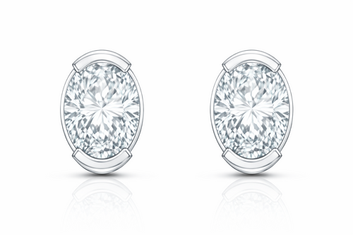 1.00 CTW Diamond Stud Earrings in 14K Gold | Aura Collection by Jewelry Palace