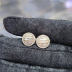 Diamond Earring Studs 10KT Gold 0.62 CTW Natural Baguette Round