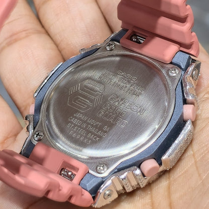 Casio G-Shock Shocking Pink S2100BA Iced Out Diamond Watch 5CT