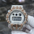 Authentic Diamond G-SHOCK DW6900TR Watch Cross Bezel | 5.00 CTW Natural Diamonds